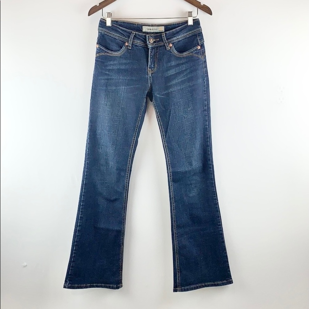 TANK JEANS | Dark Navy Boot-Cut Low-Rise Jeans